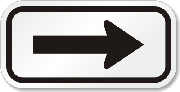 Arrow Sign Sign Black On White